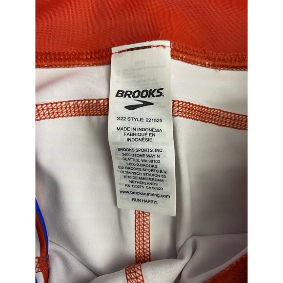 Brooks Method 8" Short Tight Size Medium Stripe Run USA 4 Way Stretch 3 Pockets - Picture 4 of 10